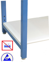 Workbench - Bottom Shelves LisStatâ„¢ ESD Cleanroom Laminate